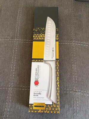 Kitchen Santoku Knife 6.5  Damashiro Cuisine Pro Finest Japanese Steel