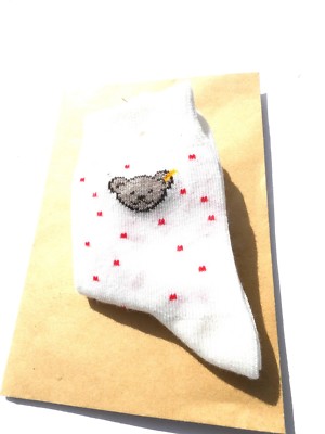 Steiff socks/stockings, white polka dot size 74-80
