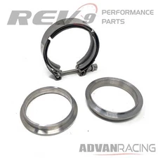 V-Band Clamp and Male/Female Flange Set - 2.5 inch I.D. 2.5" / 2.5 Inch V ban...