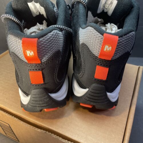 New! Mens Merrell Moab 3 Mid Black/Tangerine Waterproof Hiking Boots. Size 7.5 - Picture 4 of 6