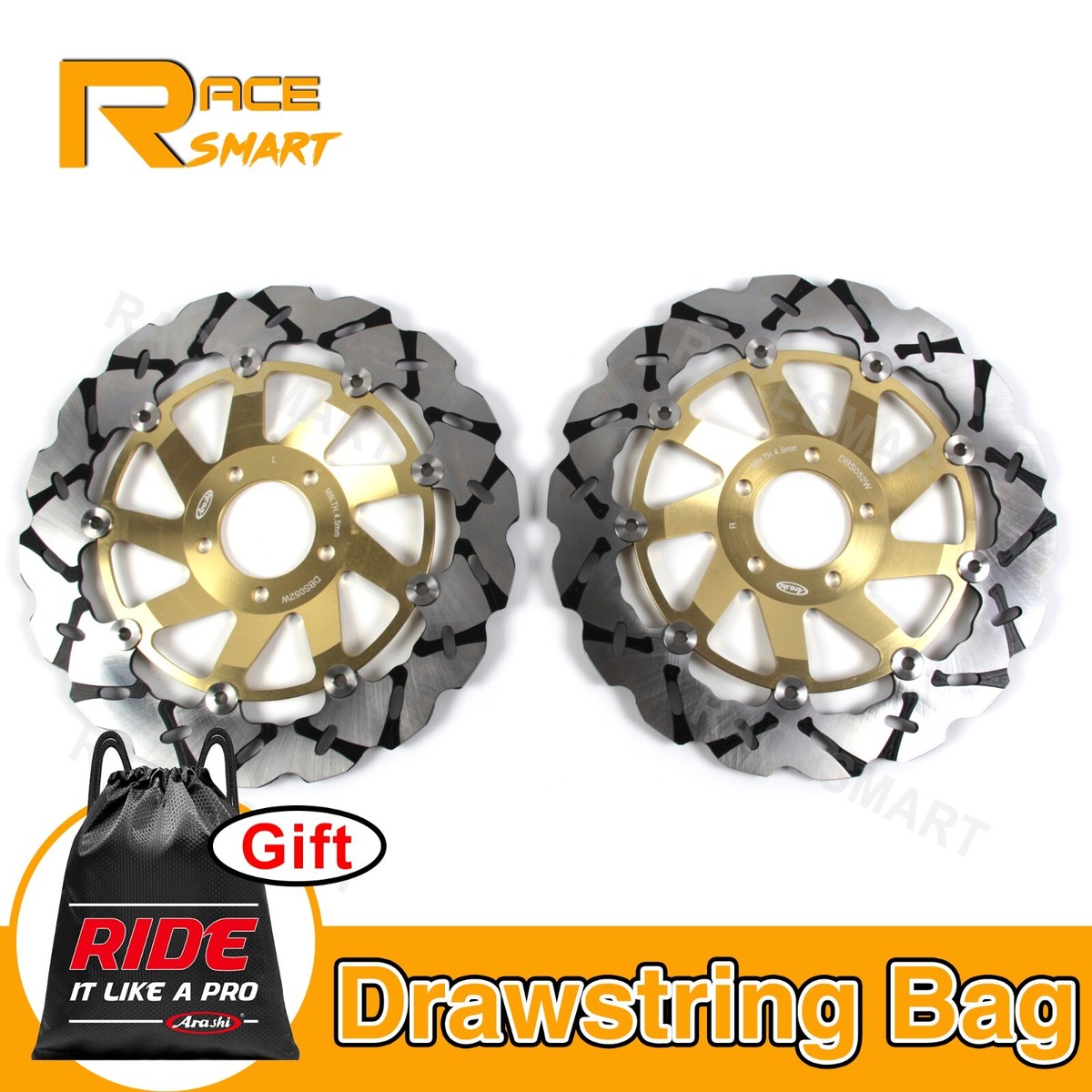 Front Brake Rotors For Kawasaki Ninja ZX11 ZX1100C 90-93 ZR1100