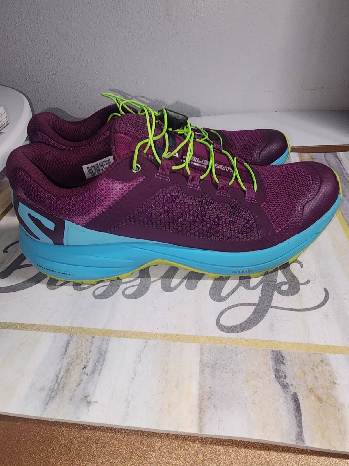 Scarpe da trekking Salomon XA Elevate 401378 viola trail running sneakers donna taglia 7