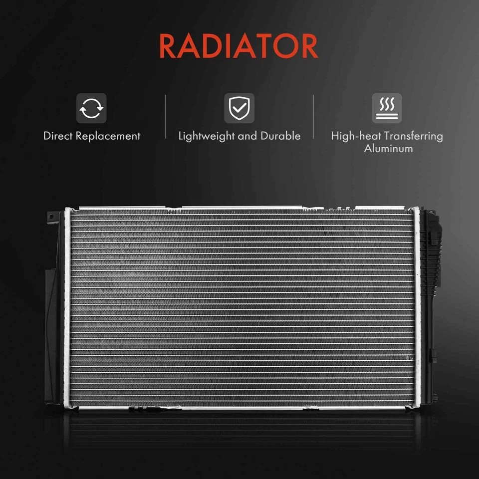 Radiador y condensador de aire acondicionado 2 piezas para BMW 320i 335i 435i 428i xDrive M235i 2,0 L 3,0 L Foto 2 de 4