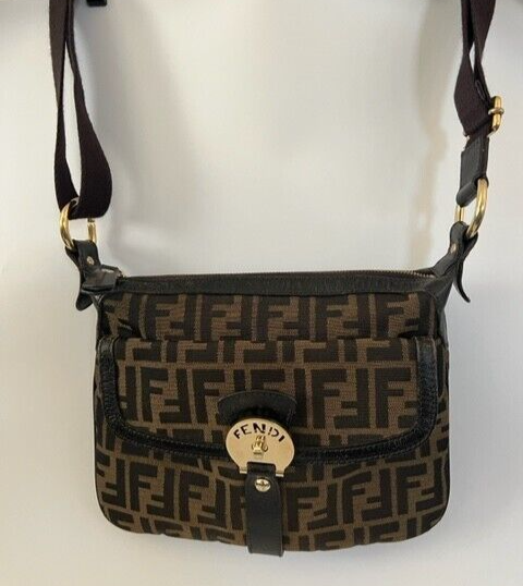 FENDI Zucca Pattern Shoulder Bag Crossbody 8BT141-RAD 108-2516  