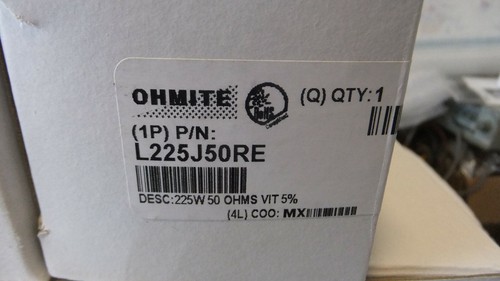 OHMITE Power Resistor, L225J50RE, 50 OHM, 225W, 5% - Picture 3 of 7