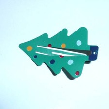 Ladies girls Christmas tree hair snap clip P74A 
