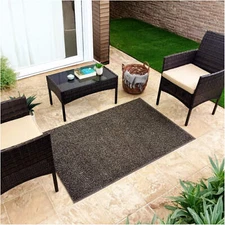 Koeckritz Tweed Premium Good Earth Indoor-Outdoor Turf Rug for Patios & Boats