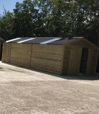 14ft x 36ft Heavy Duty Garage Timber Workshop Garden Shed 25mm T&G Cladding