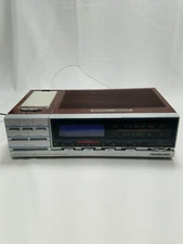 Vintage Soundesign Dual Alarm Clock Radio # 3744 Wood Grain Sound Design Retro