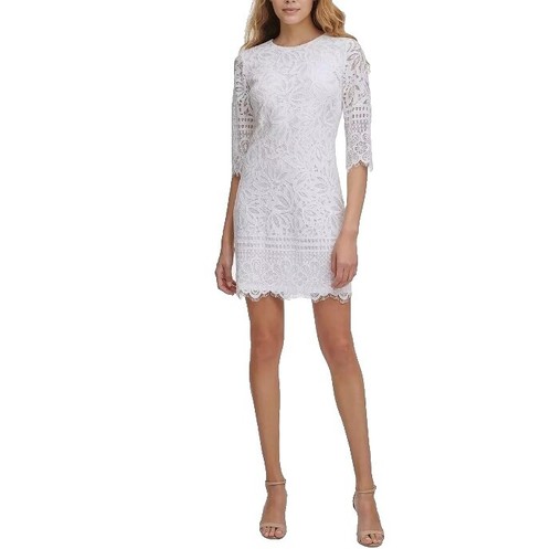 kensie embroidered eyelet dress Cotton Eyelet Midi Dress (Women)