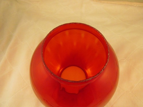 Vintage Art Deco Design 7" Red Glass Globe Shade 4" Fitter for Lamp & Chandelier - Bild 6 von 12