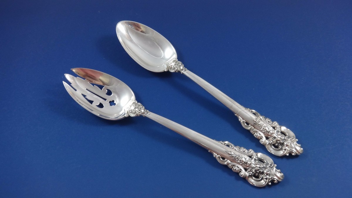 Grande Baroque by Wallace Sterling Silver Flatware Set For 8