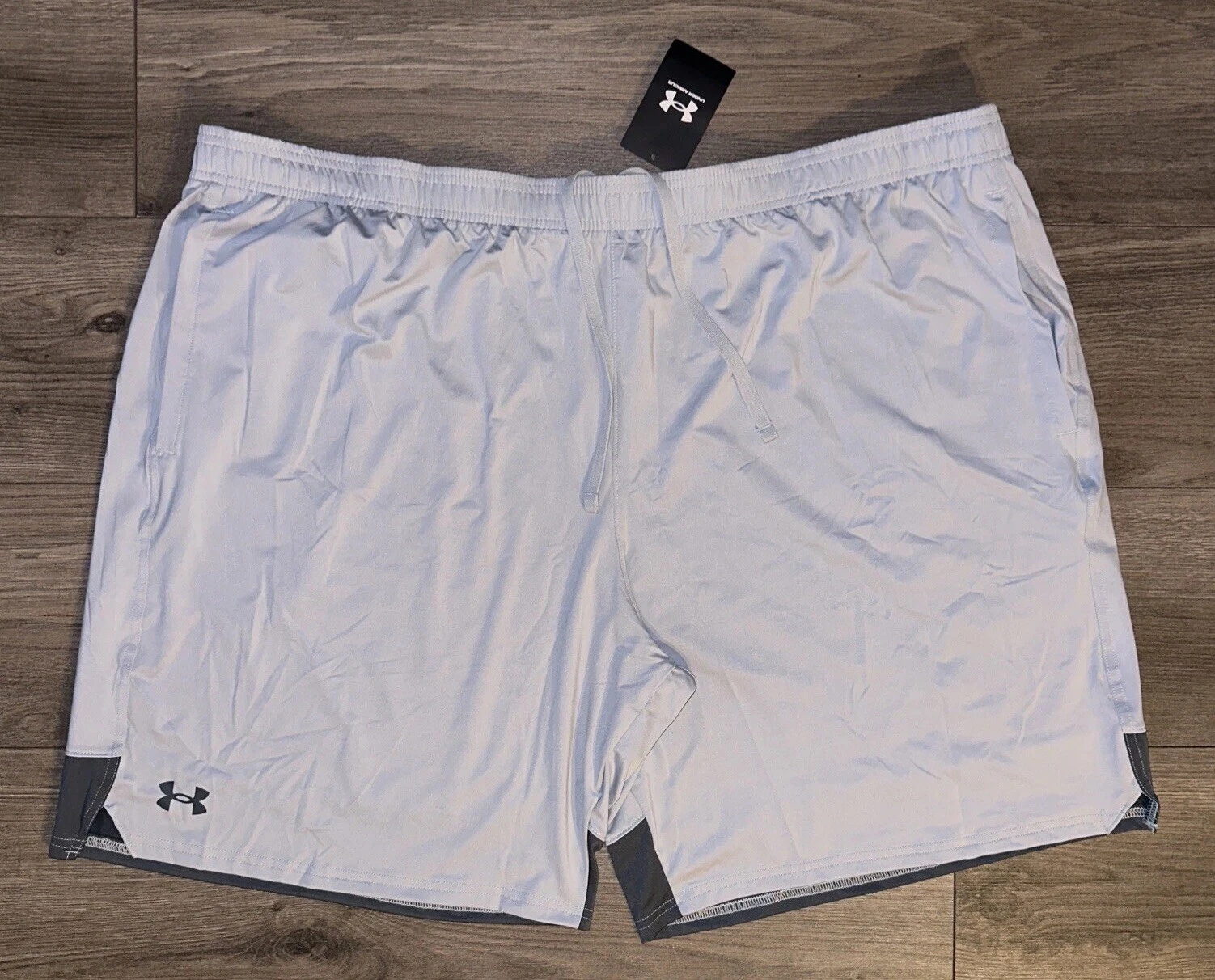 Under Armour UA Stretch Train Shorts Grey Mens 4X 4XL Pockets NWT