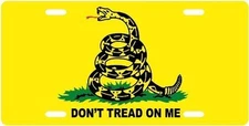 Don't Tread on Me License Plate, Front License Plate, Vanity Tag