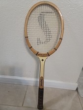 Antique Vintage Wooden Spalding Pancho Gonzales Tennis Racket Racquet Fibre Weld