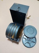 Vintage COMPCO Metal Film Reel Storage Box w/ 6 Reels   Excellent Condition