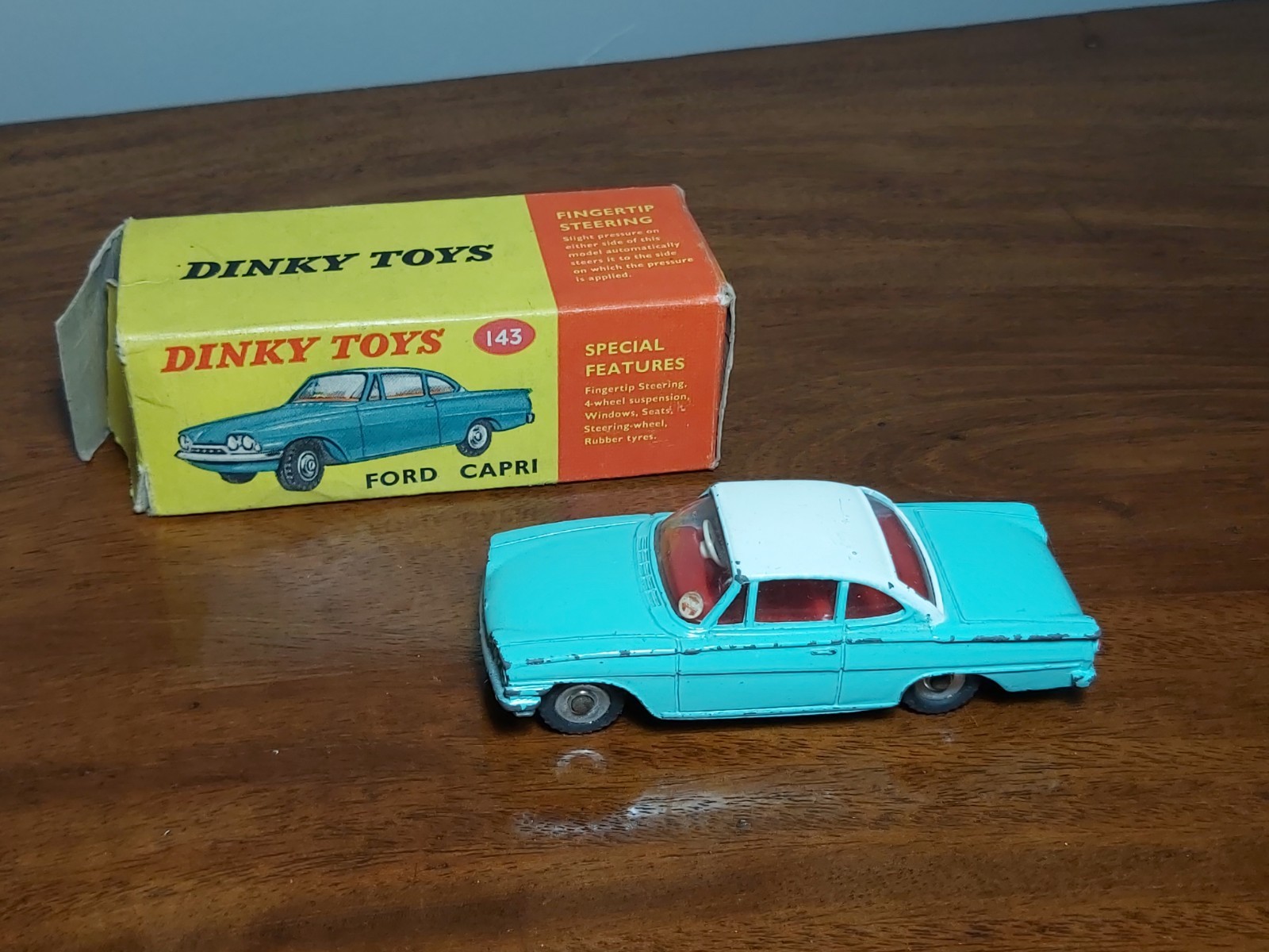 Dinky 143, Ford Capri - Free Price Guide & Review