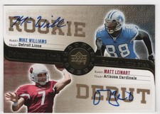 Matt Leinart & Mike Williams 2006 UD Rookie Debut Dual Autograph Card Auto