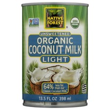 Unsweetened Organic Coconut Milk Light 13.5 Oz Case Of 12 By Native Forest