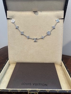 Authentic Louis Vuitton Collier Monogram 18K White Gold,5.02 Carats,999 Diamonds
