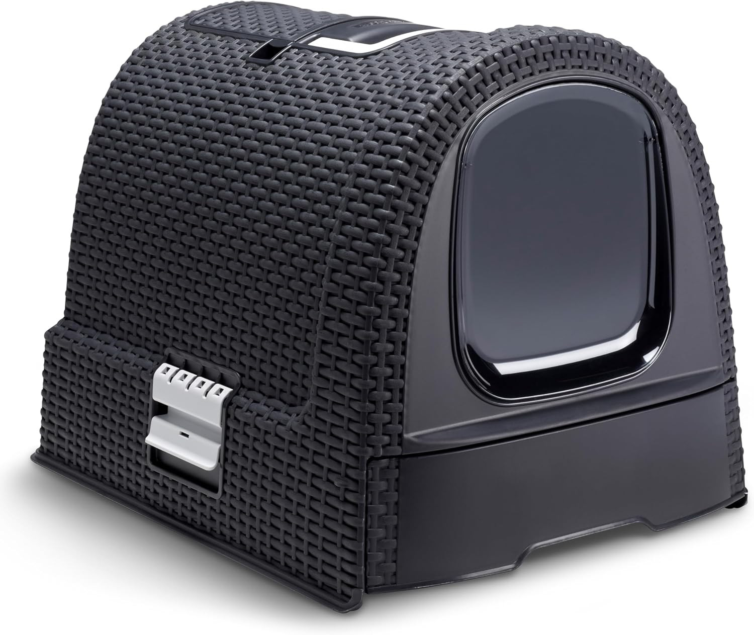 Keter  Lettiera per Gatto Chiusa, Finitura Effetto Rattan, Dotata Di Cassetto Es