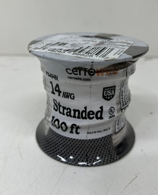 Cerrowire 100 ft. 14 Gauge White Stranded Copper THHN Wire