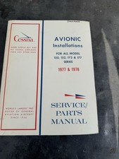 Cessna 150, 152, 172, 177 Series Avionics Service Parts Manual for 1977 and 1978