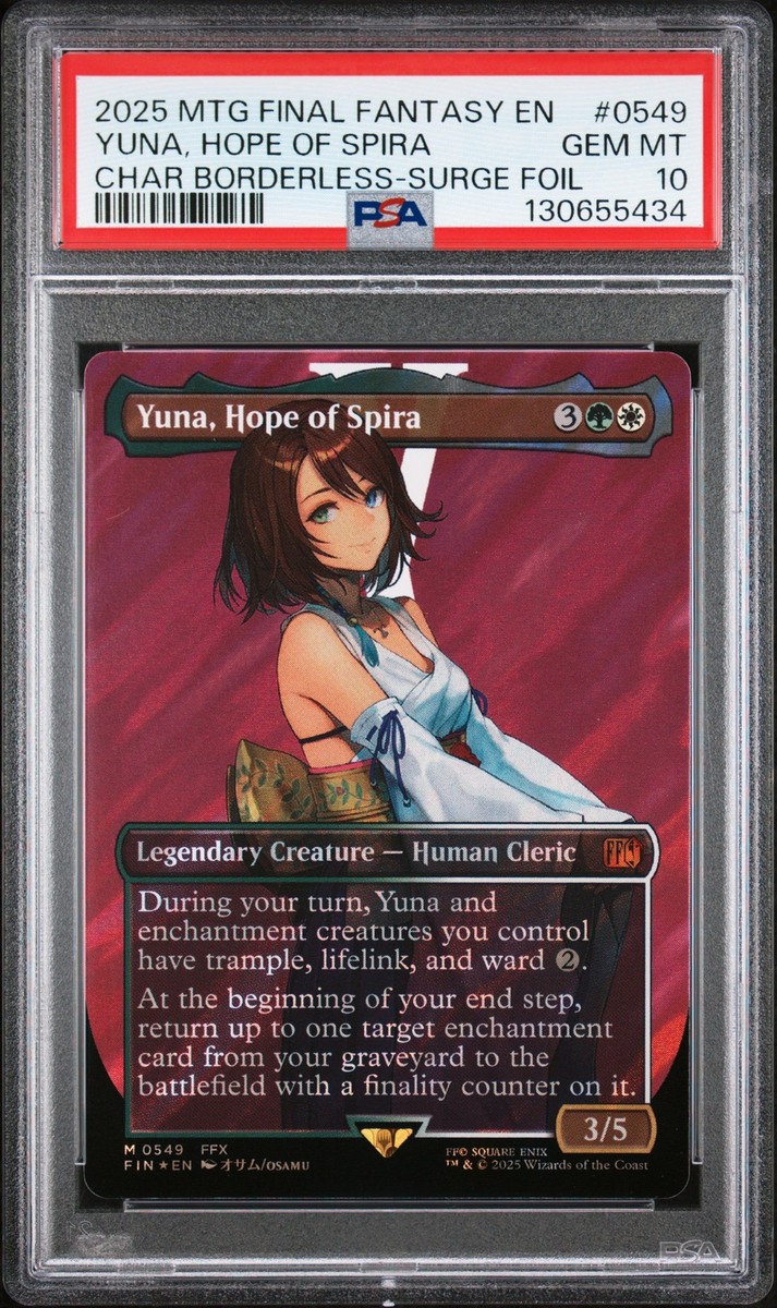 Yuna, Hope of Spira (Borderless) (Surge Foil) Final Fantasy Foil