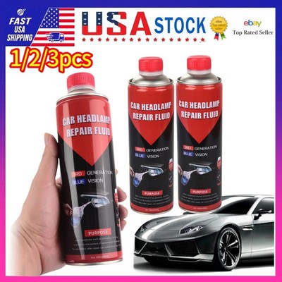 1/2/3Pcs 800g Car Headlight Restoration Kit Liquid Chemical Polish Repair Fluid