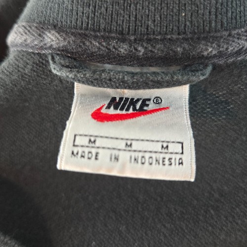 Nike Air Shirt Mens Medium Black Y2K V Neck Collar Swoosh Logo Athletic Retro - Picture 7 of 8