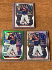 2023 Bowman Chrome ANGEL GENAO  1st True Green Refractor SP #/99. + Mojo, Chrome