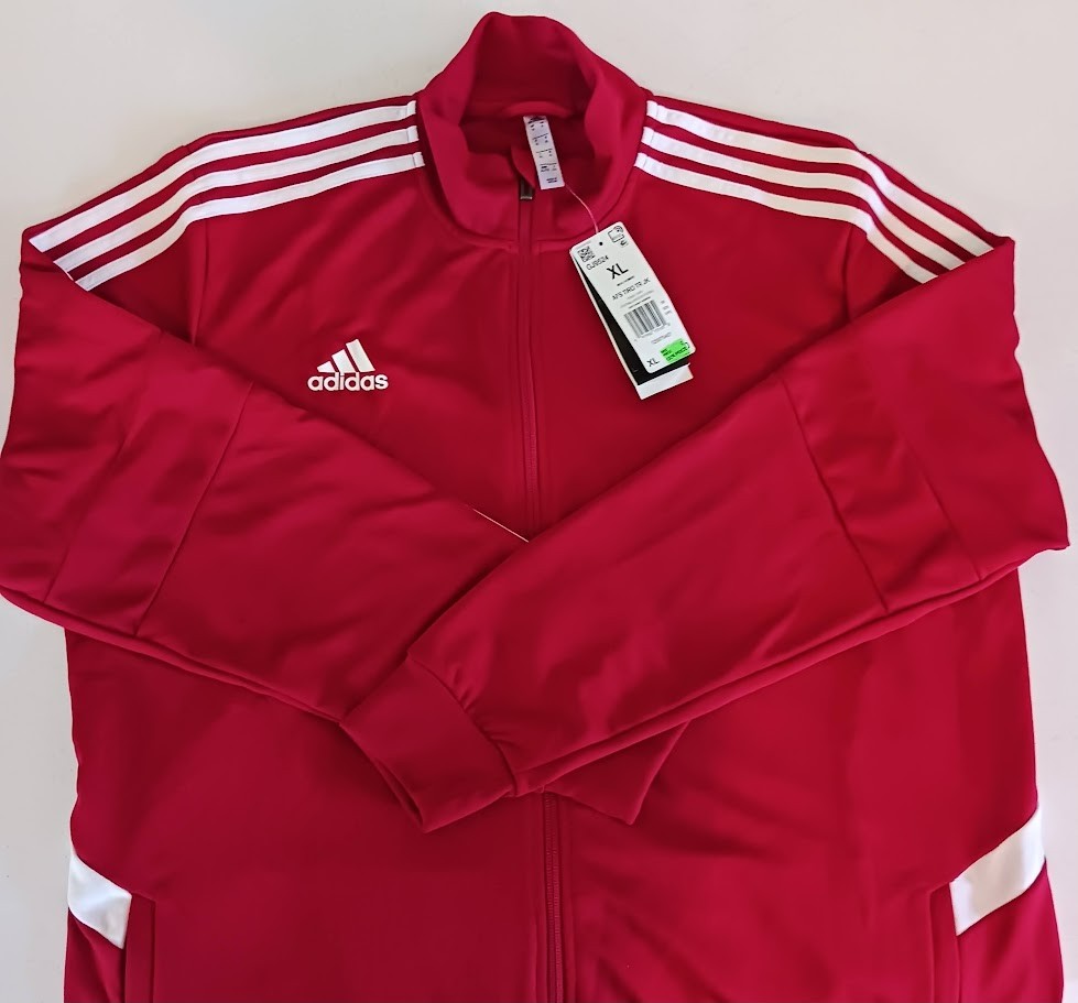 Adidas, Red/White, Aeroready Track Jacket, Mens Size XL, Long Sleeve, Full Zip