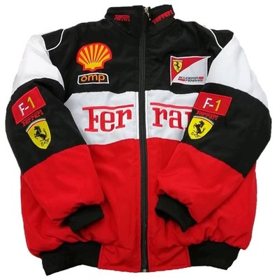 Vintage F1 Jacket for Ferrari Embroidered patches Unisex Racing Jacket
