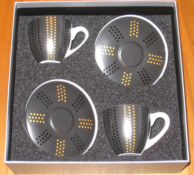 Porsche Espresso Kaffee/Coffee Tasse+Untertasse 911 Turbo S Exclusive Series Set