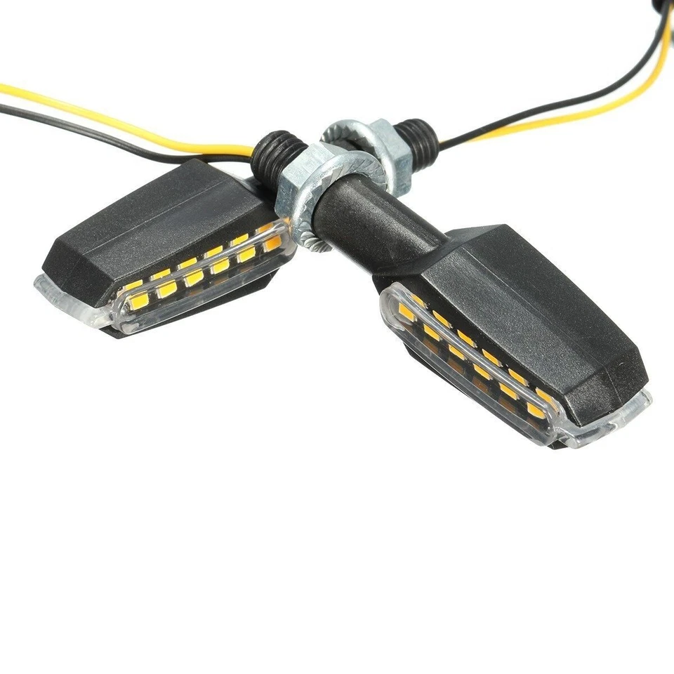 1 Pair Motorcycles Motocross Scooters Turn Signal Corner Light 9 LEDs Decoration — 第 3/4 张图片