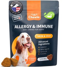 Dog Allergy Relief Chews - Itching Skin Relief Treats - Immune Health Seasona...