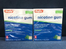 LOT-2 Rugby Nicotine Gum 4 Mg Coated Mint Flavor Sugar Free 100 Pieces - 04/2028