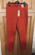 Pair of High Rise Jeggings SZ14 Waist 34" Inside Leg 30" Colour Burnt Tangerine
