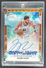 Jayson Tatum 2024 Topps Chrome Orange Geometric Refractor Sky Light Auto /25