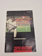 Ken Griffey Jr Major League Baseball SNES: 1994 Manual ONLY - Authentic 