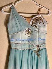 Professional Aqua Blue Green Ombre Cupid Lyrical Ballet Dress Costume 11 12 Ch