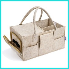 Baby Diaper Caddy Organizer with Handles, Felt Caddy for Changing Table, Newb...