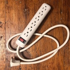 Power Strip with Surge Protection - White