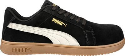 Puma ICONIC BLK/GUM LOW flacher Sicherheitsschuh Vintagesneaker S1PL ESD schwarz