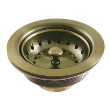 Tacoma 3-1/2 In. X 2-1/2 In. Stainless Steel Kitchen Sink Basket Strainer in Ant