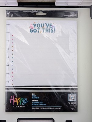 The Happy Planner Big Fill Paper Playful Pups 40 Sheets Note Paper