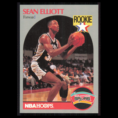 Sean Elliott Rookie #267 1990 Hoops San Antonio Spurs Basketball