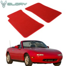 Fits 90-97 Mazda Miata Mx-5 Car Floor Mats Cargo Nylon Liner Carpet Red 2pc