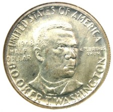 1948 BTW Booker T Washington Half Dollar 50C Coin - NGC MS67 - $3700 NGC Value