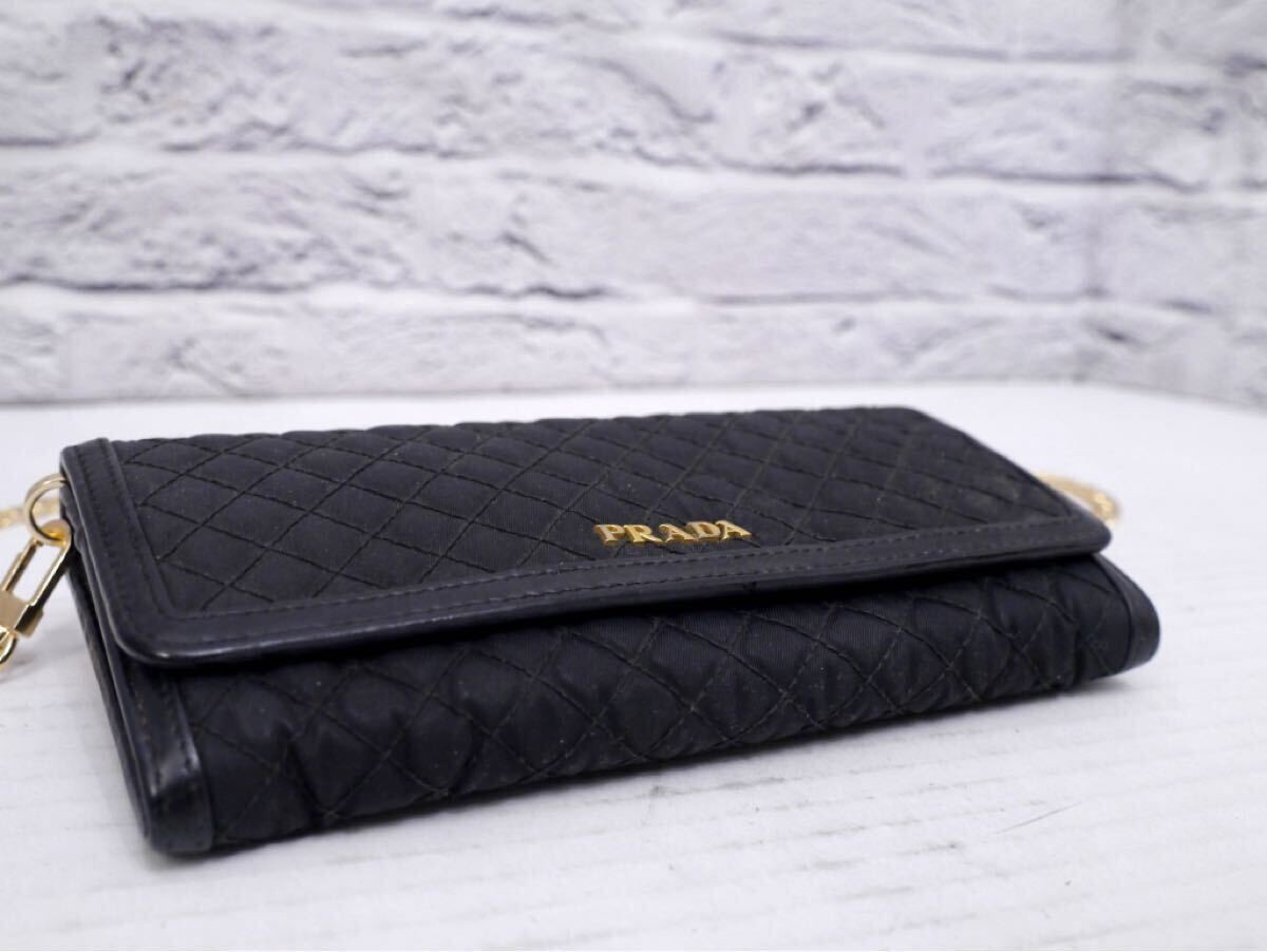 Prada Quilted Nylon Leather Shoulder Bag Vintage Authentic thumbnail 4